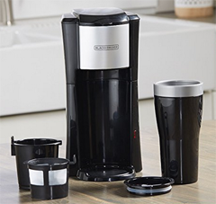 Black + decker space saver coffee maker. CM618 single serve coffee maker